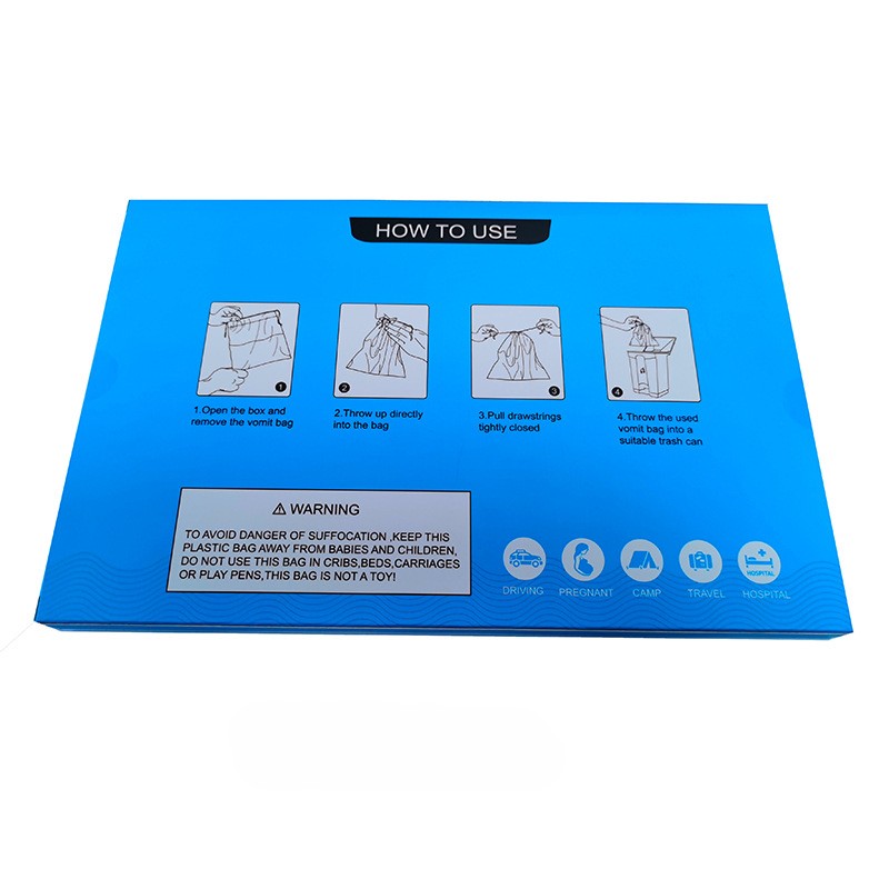 Thickened Disposable Pregnancy Sickness Bags – Travel-Friendly Car Vomit Bags with Pull-Out Design