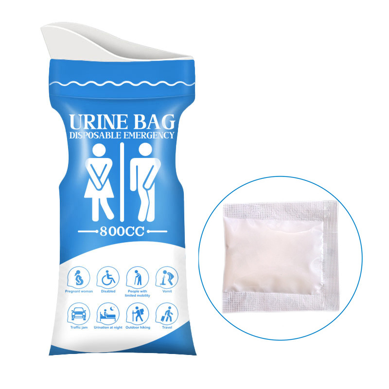 Disposable Urine Bag, Pee Bags For Travel For Women/Men, 800ml Emergency Portable Urinal Bag And Vomit Bags, Unisex Urinal Bag For Camping, Traffic Jams, Pregnant, Patient, Kids(6pc