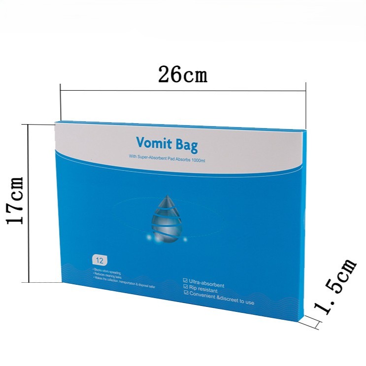 Thickened Disposable Pregnancy Sickness Bags – Travel-Friendly Car Vomit Bags with Pull-Out Design