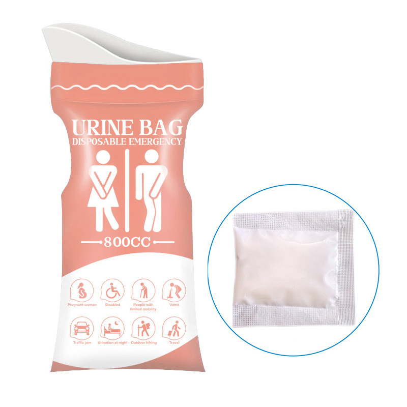 800ml 一次性旅行尿袋－便攜式，中性設計，適合長途旅行